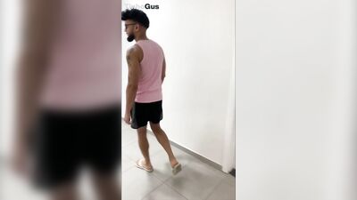 Hot Paulistano & Tinhogus - My neighbor jerks off in the elevator - free gay porn