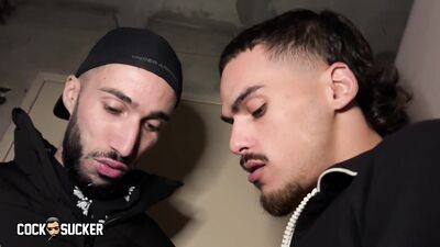 Cocksucker - Arab Twink Devours Latino Cock in City Hookup - free gay porn