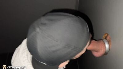 Cocksucker training glory hole session - free gay porn
