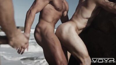 Andy Rodrigues Jordan Rocky Jonatas Markin Wolf - A Day at the Beach - gay porn video
