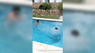 Carlos Effort - Pool Day, We Waiting For You Papi Jesus - gay porn video
