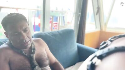 Collab from The Boat of Love MagicMikeHung1 fucks breeds thetips - gay porn video