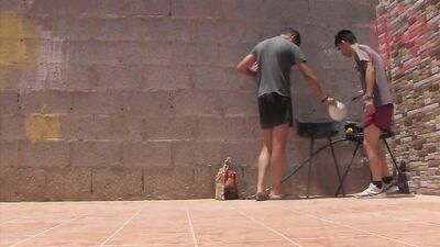 Aafter the barbecue I put the sausage in - HarlemHookups - gay porn video