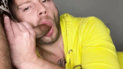 Mars Gymburger sucks my cock until I cum and we have a white - gay porn video