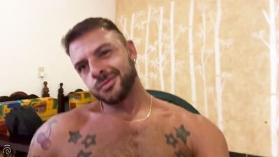 Friends jerking watching porn and fucking in the shower - gay porn video