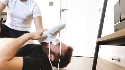 forced sneaker and foot worship followed by a brutal dominating fuck 2021-06-25 - gay porn video