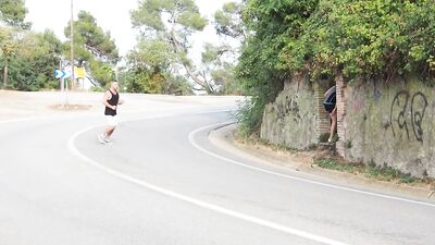 Bareback In an abandoned hotel in the mountains Mars Gymburg