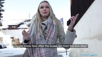 Public Agent Sexy busty cougar housewife Amber Jayne sucks and fucks