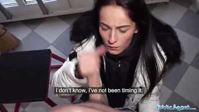 Public Agent Multiple orgasms as tight wet warm pussy drains agents balls