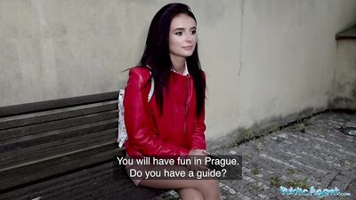 Public Agent rip my nylons and fuck my vagina hard outside