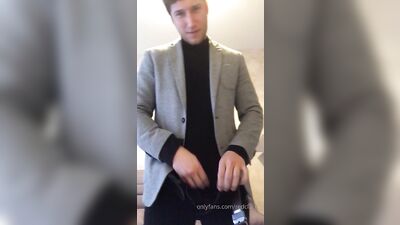 OnlyFans - OnlyXXXGuys - French model @redclark came home horny from the city, wearing his suit