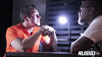 Prisoner fucks cop - Interracial bareback sex Marcelo Russo