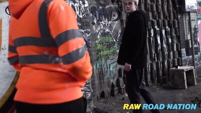 2 Tradies - I Graffiti Cockney Thug Gets Stopped in His Tracks  (Jafar XXX, Jake C) - gay porn video