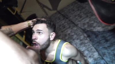 Slut Marco RUSH fucked bareback in a sling by Alexis CLARK - gay porn video