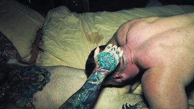 Tattooed Top Dominates Aussie Bottom Stud Koby Falks - gay porn video