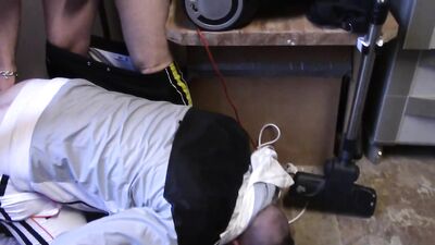 Leo Senthy creampied in jockstrap and sneakers by Jess Jess - gay porn video