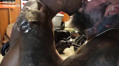Fucking Excel Hung on my Harley - gay porn video