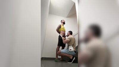 Fucking on the Emergency Stairs ELI BARCELLOS - gay porn video - gay porn video