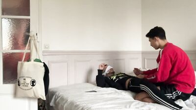 blindfolded punk and twink dom edging and sock worship 2021-05-03 - gay porn video