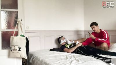 blindfolded punk and twink dom edging and sock worship 2021-05-03 - gay porn video