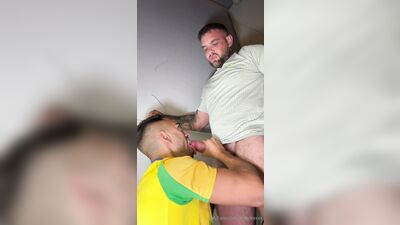 Fans - Andy Lee Jock Venture - Staircase Blow Job - gay porn video