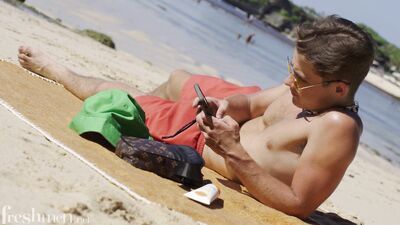 FreshSammy Steed Simeon Krayev - Simeon meets Sammy on the beach - gay porn video