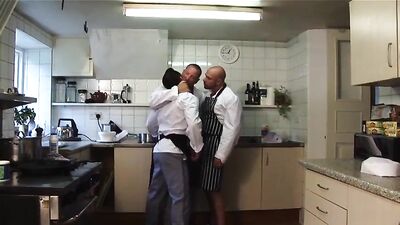 Trojan Rock & Ross Hurston - A good fat ass in the kitchen - gay porn video