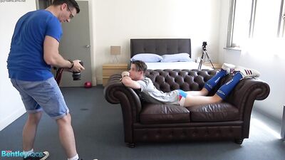 Aussie boy Brad Hunter at his first nude shoot - gay porn video