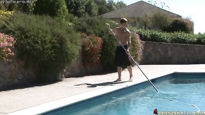 TrystanBull - The Pool Guy - Marcus Mojo & Trystan Bull - gay porn video