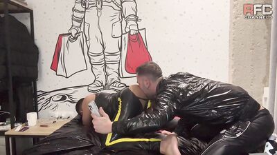 Rubber fun with Nikolas Part 1 GIO PILOS - gay porn video
