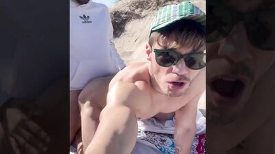 Liam Harding & Cody Gallardo - hot daddy fucking femboy with big butt at the beach - gay porn video