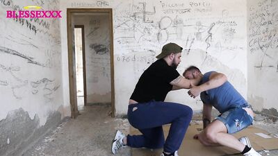 Fucking between cartons - gay porn video