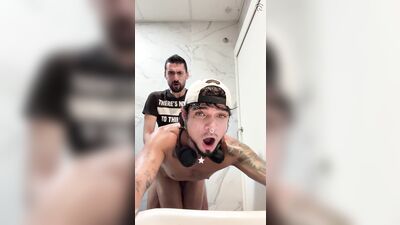 WRECKED IN THE MALL BATHROOM BY A MASSIVE COCK Leo Bulgari - gay porn video