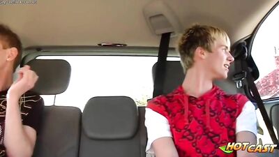 Josh Hancock Danny Star Todd Owens - Two gay bottom twinks for you in the back seat - gay porn video