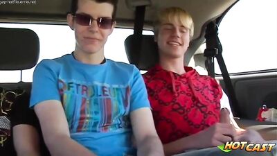 Josh Hancock Danny Star Todd Owens - Two gay bottom twinks for you in the back seat - gay porn video