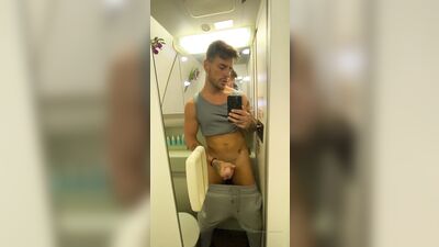 Airplane Bathrooms Always Make Me Horny - gay porn video