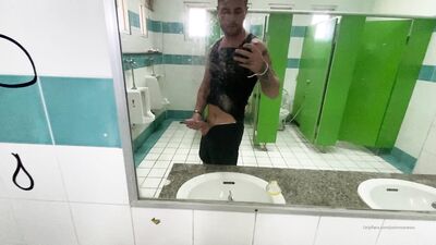 Thai Public Bathroom Cum - gay porn video