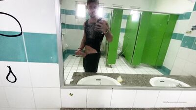 Thai Public Bathroom Cum - gay porn video
