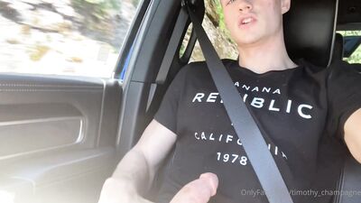 OnlyFans - Timothy Champagne - Jerking off in my buddys car