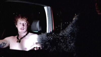 Cruised Outdoors for a Roadside Fuck by Big Dicked Muscle Strang - gay porn video