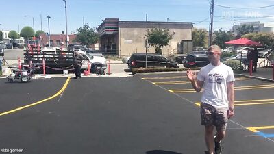Fans - Cory & Jared Overseeing Parking Lot Resurface At The Big C Businesses - gay porn video