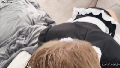 Sexy FemBoy-Maid Kai gets Messy with his Daddy Zilv and makes him Cum Twice - gay porn video