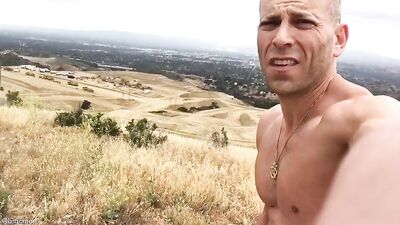 Fans - Big C Mountain Hike Jerk Off - gay porn video