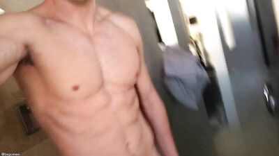 Fans - Our Morning Shower with the Doggies - gay porn video