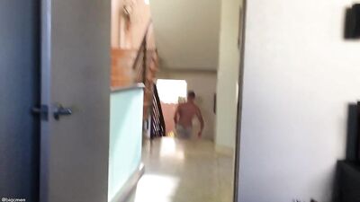 Fans - Our Morning Shower with the Doggies - gay porn video