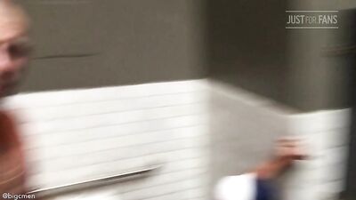 Fans - Big C Fucks Fan In Bar Bathroom During Pride - gay porn video