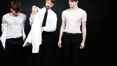 Cock-Worshipping Elders Please the Ginger President in Raw Threesome - Dex Devall, Archer Black & Big Red - gay porn video