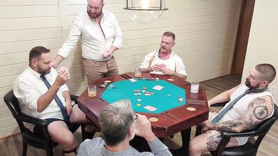 Basement Poker Night with Dads LOGAN STANLEY - gay porn video