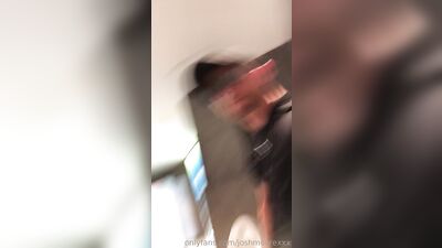 Fans - Josh Moore - Busting my nut out in the open in a public bathroom in Madrid - gay porn video