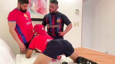 Soccer threesome - gay porn video